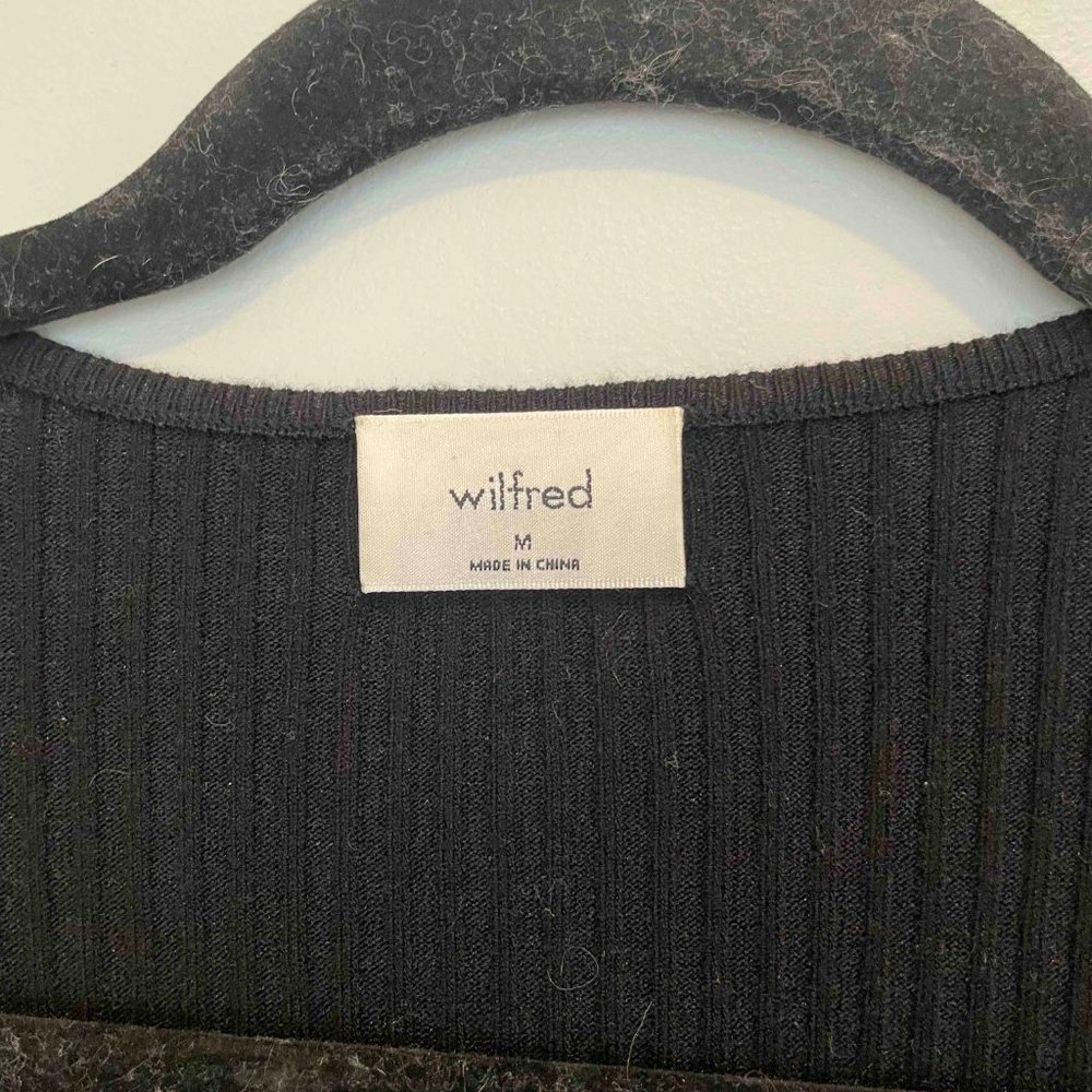 Aritzia Wilfred All Tied Up Longsleeve Sweater - Black - Size Medium - Picture 3 of 3